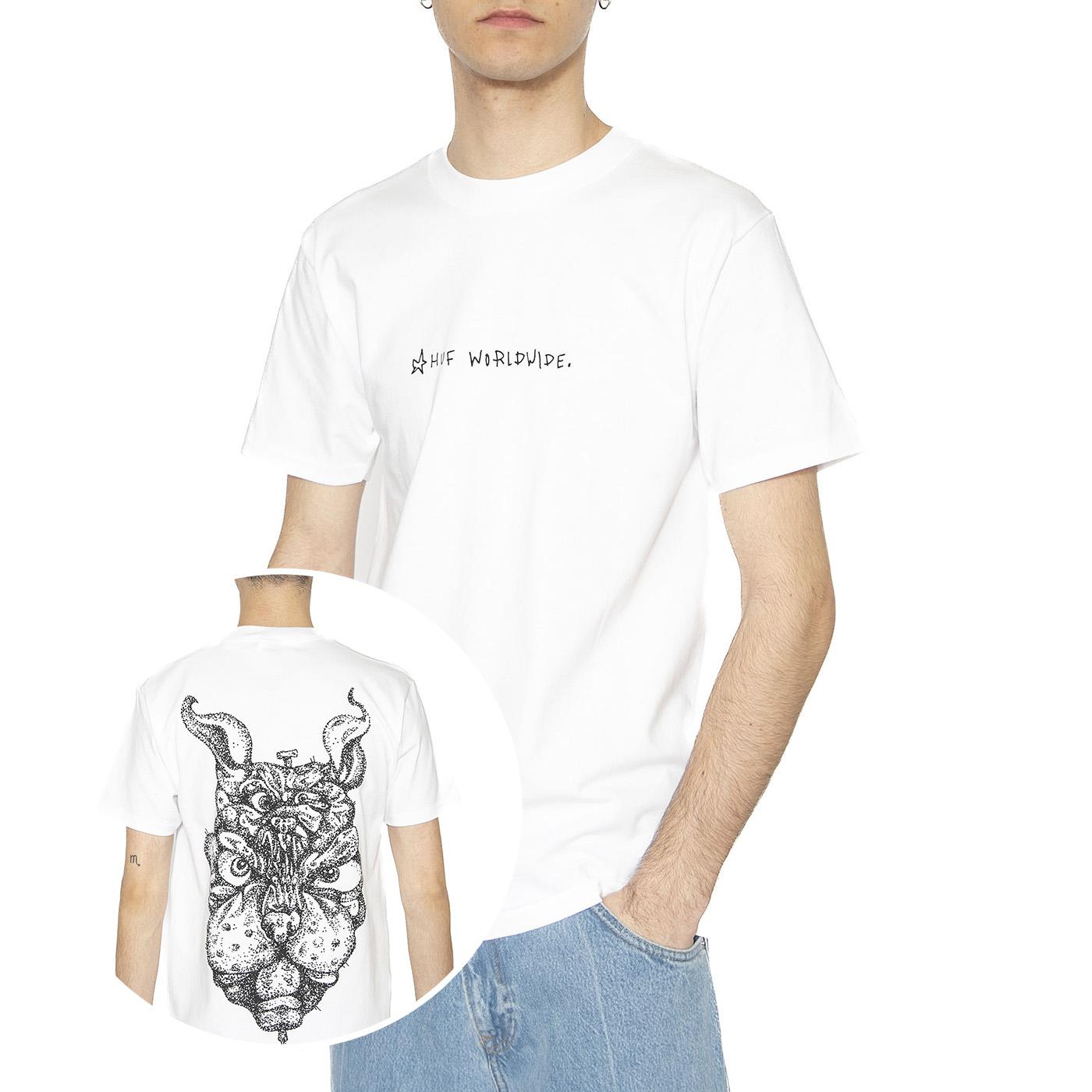 Ferrell S/S Tee White - Maglietta Girocollo Uomo Bianca TS02395-WHITE  HUF 