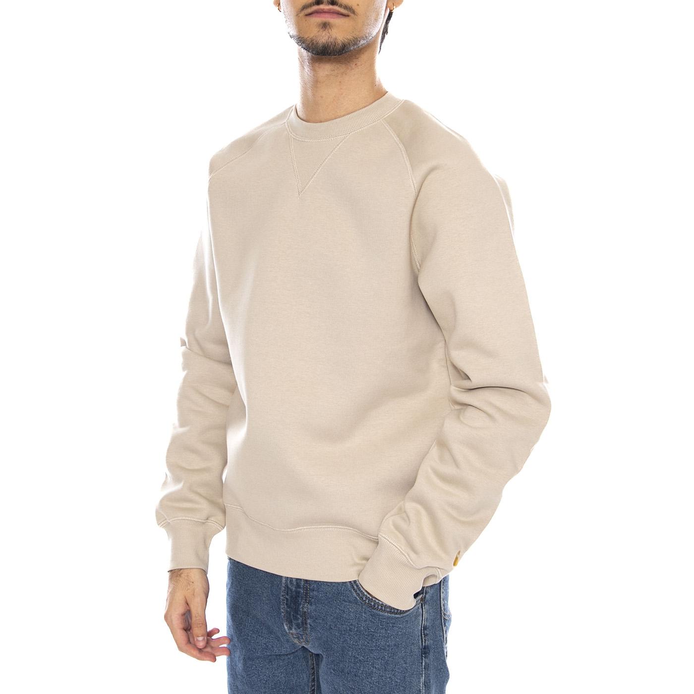 Chase Sweat Fleur De Sel / Gold - Felpa Girocollo Uomo Beige Chase Sweat Fleur De Sel / Gold I033660.38AXX  CARHARTT WIP 