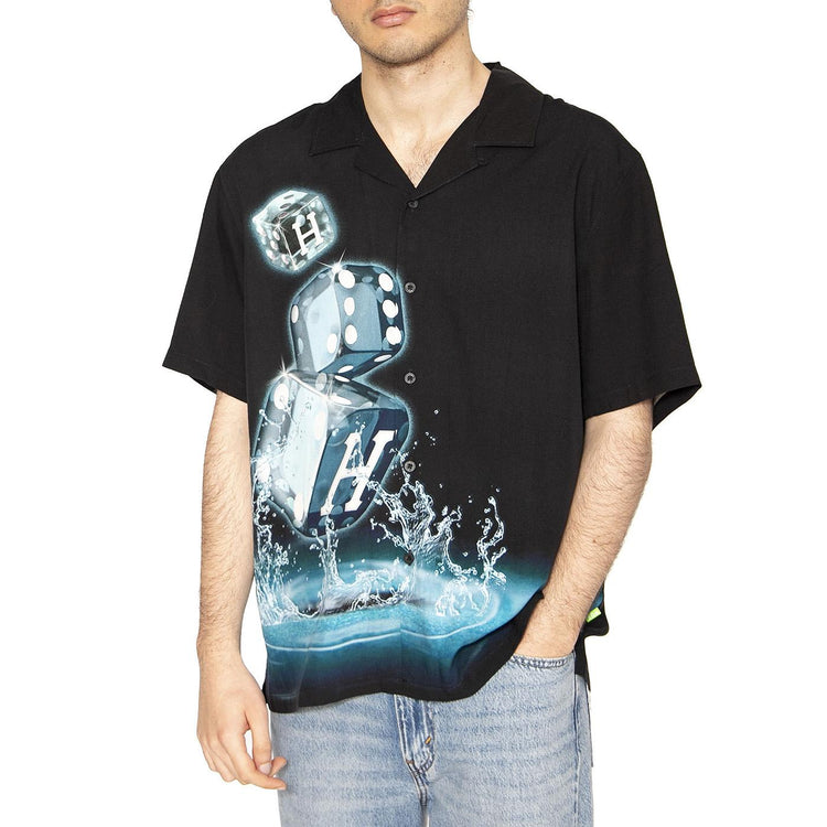 Dice S/S Woven Top - Camicia Maniche Corte Uomo Multicolore BU00155-BLACK  HUF 