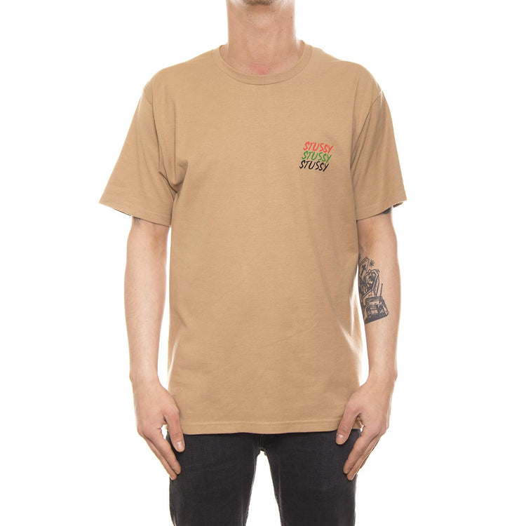 JAH BLESS TEE LIGHT BROWN 1904019-LIGHT BROWN  STUSSY 