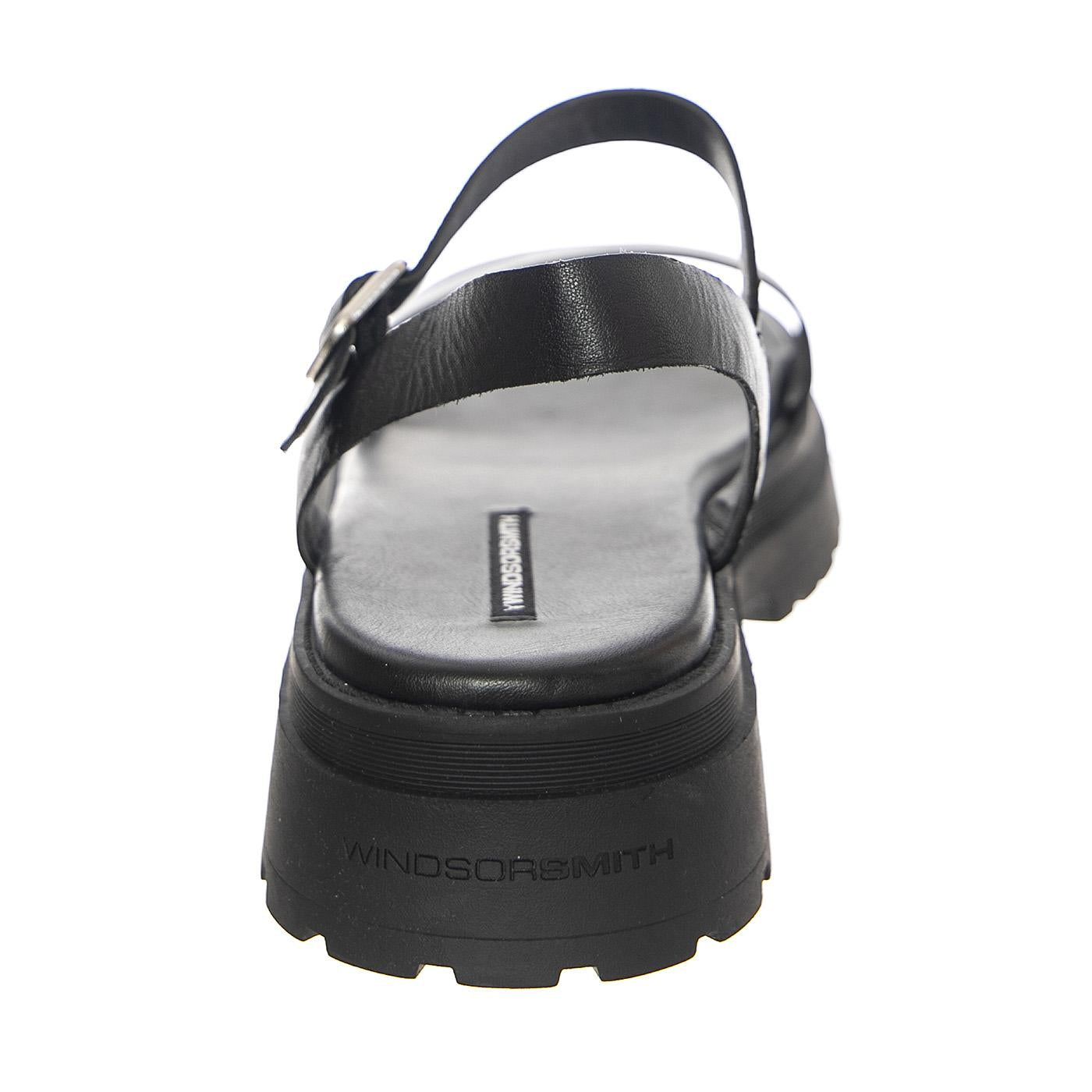 W' Linger Black Pigment Sandals - Sandali Donna Neri WSSLINGER-BLK  WINDSOR SMITH 