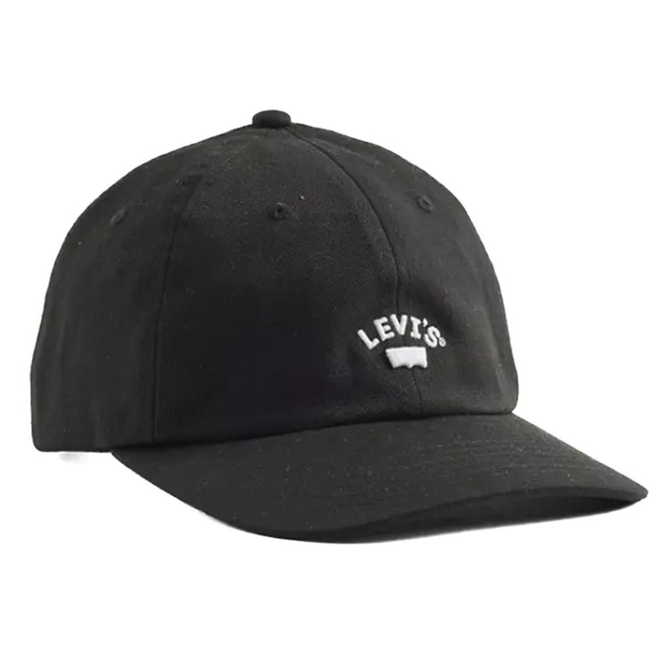 Lazy Girl Logo Cap - Caviar Seersucker Black - Cappellino con Visiera 000AG 0014 LEVIS 