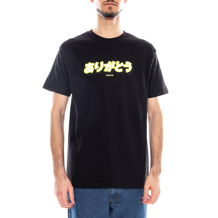 Kanji Tee Black - Maglietta Girocollo Uomo Nera TYASS013-02BLK . THANK YOU 