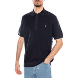 Thornley Knitted True Navy - Polo Homme Bleu Foncé FARAH