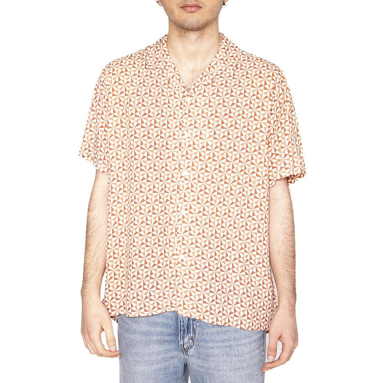 Alhambra Aloha Shirt Coiro - Camicia Maniche Corte Uomo Multicolore 1953-COIRO  BRAVA FABRICS 