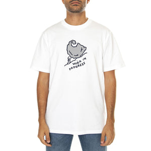 S/S Move On Up T-Shirt White / Black - Maglietta Girocollo Uomo Bianca I033988.00AXX  CARHARTT WIP 