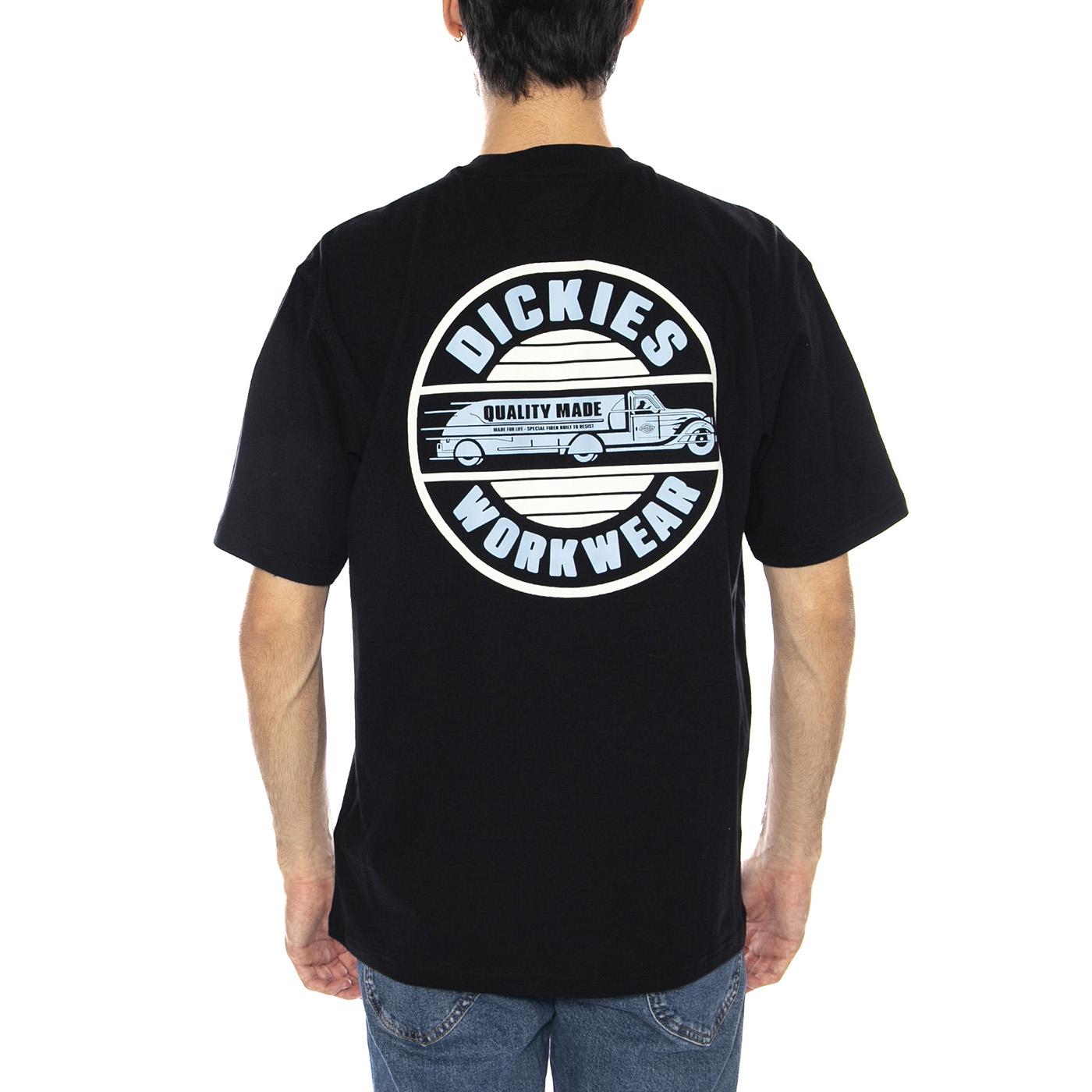 DICKIES Circle Tee Black - Maglietta Girocollo Uomo Nera DK0A87QLBLK1  DICKIES 