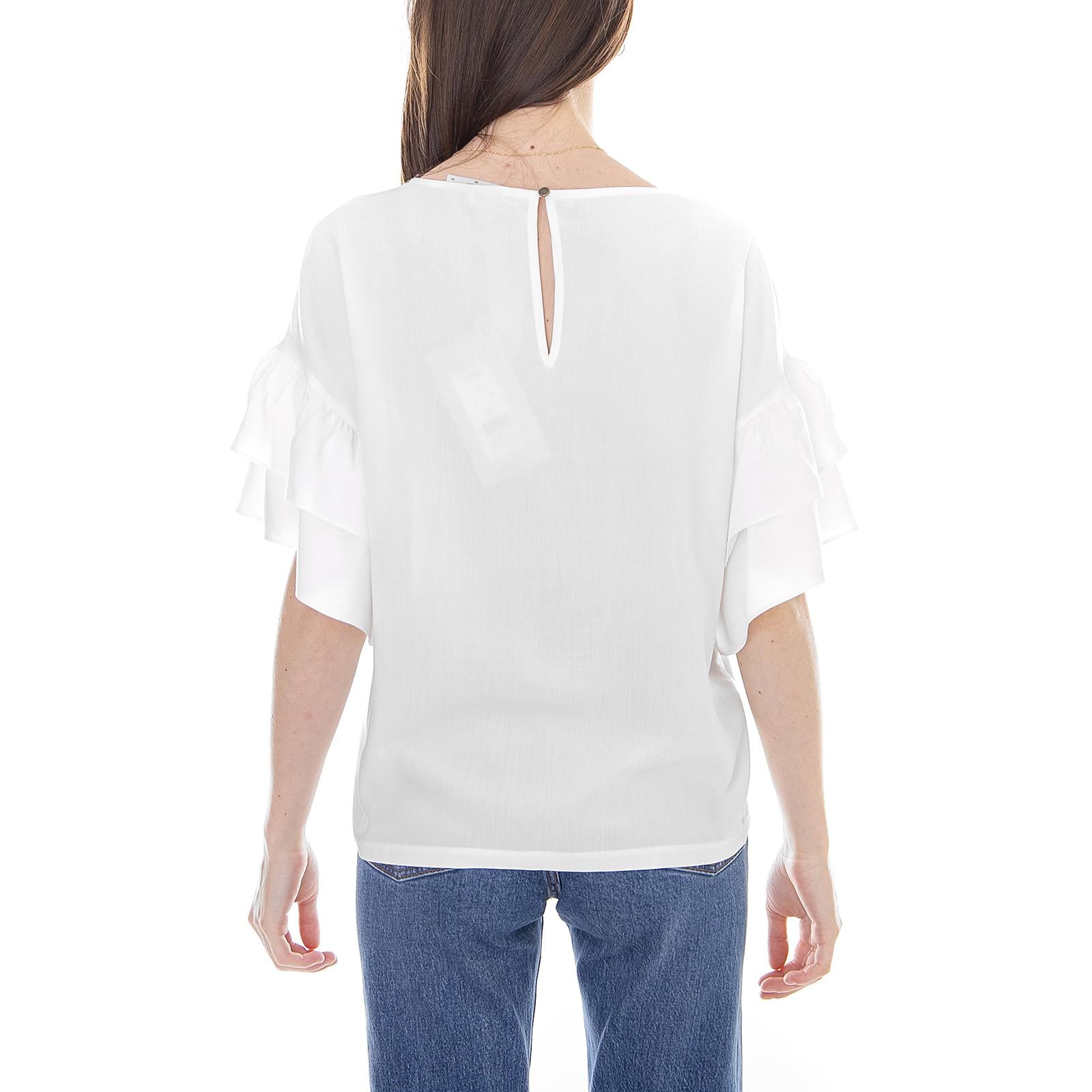 Katka T-Shirt - White - Maglietta Girocollo Donna Bianca 96318W . MINIMUM 