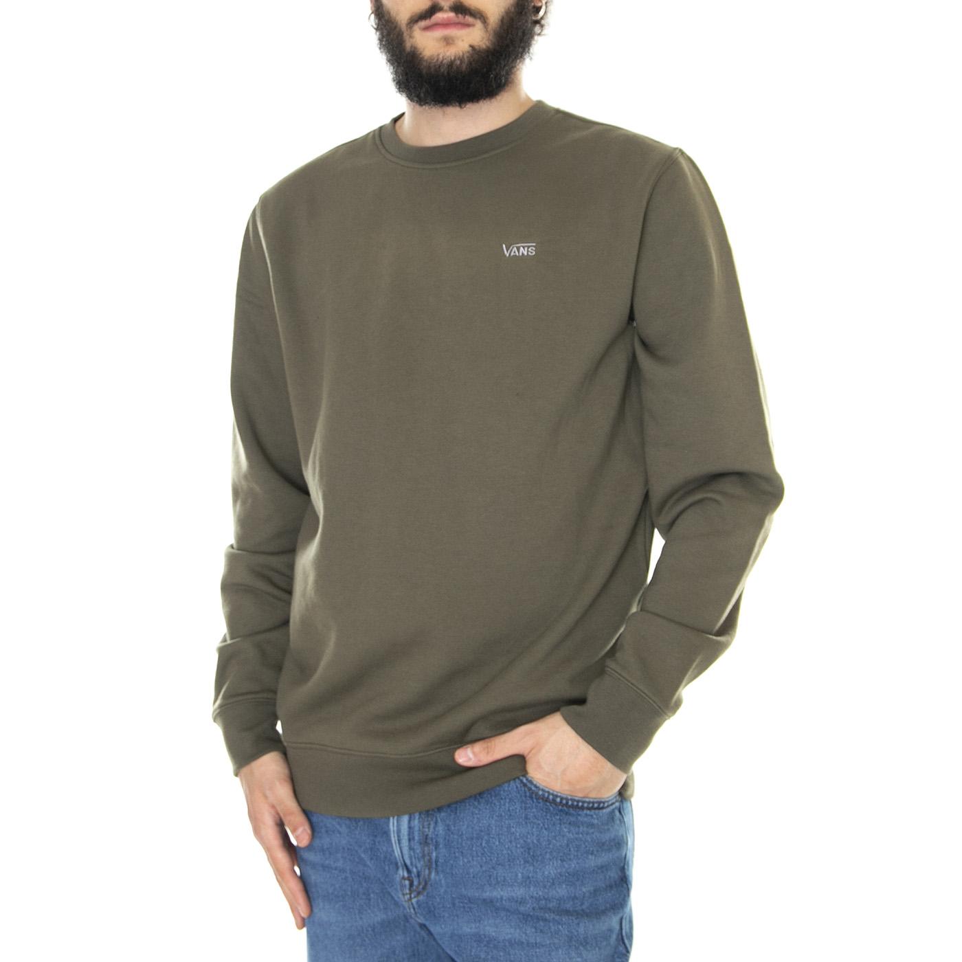 Mn Basic Crew Fleece Grape Leaf - Felpa Girocollo Uomo Verde VN0A3HQ1KCZ1  VANS 