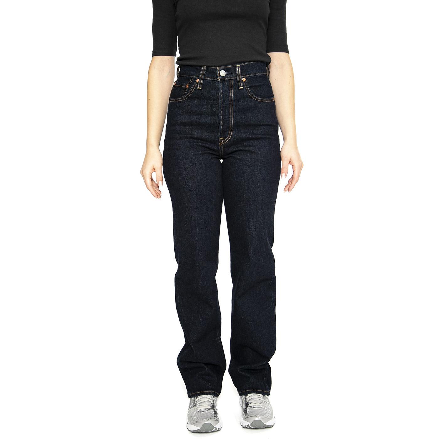 Ribcage Wide Leg H223 Dark Indigo Flat Finish - Pantaloni Denim Jeans Donna Blu 79078-0014  LEVIS 