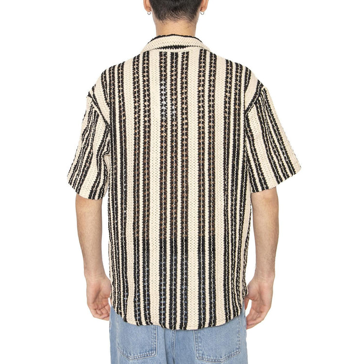 Dani Crocher SS Shirt Noos Cloud Dance Black - Camicia Maniche Corte Uomo Multicolore 22030511-4575627  ONLY & SONS 