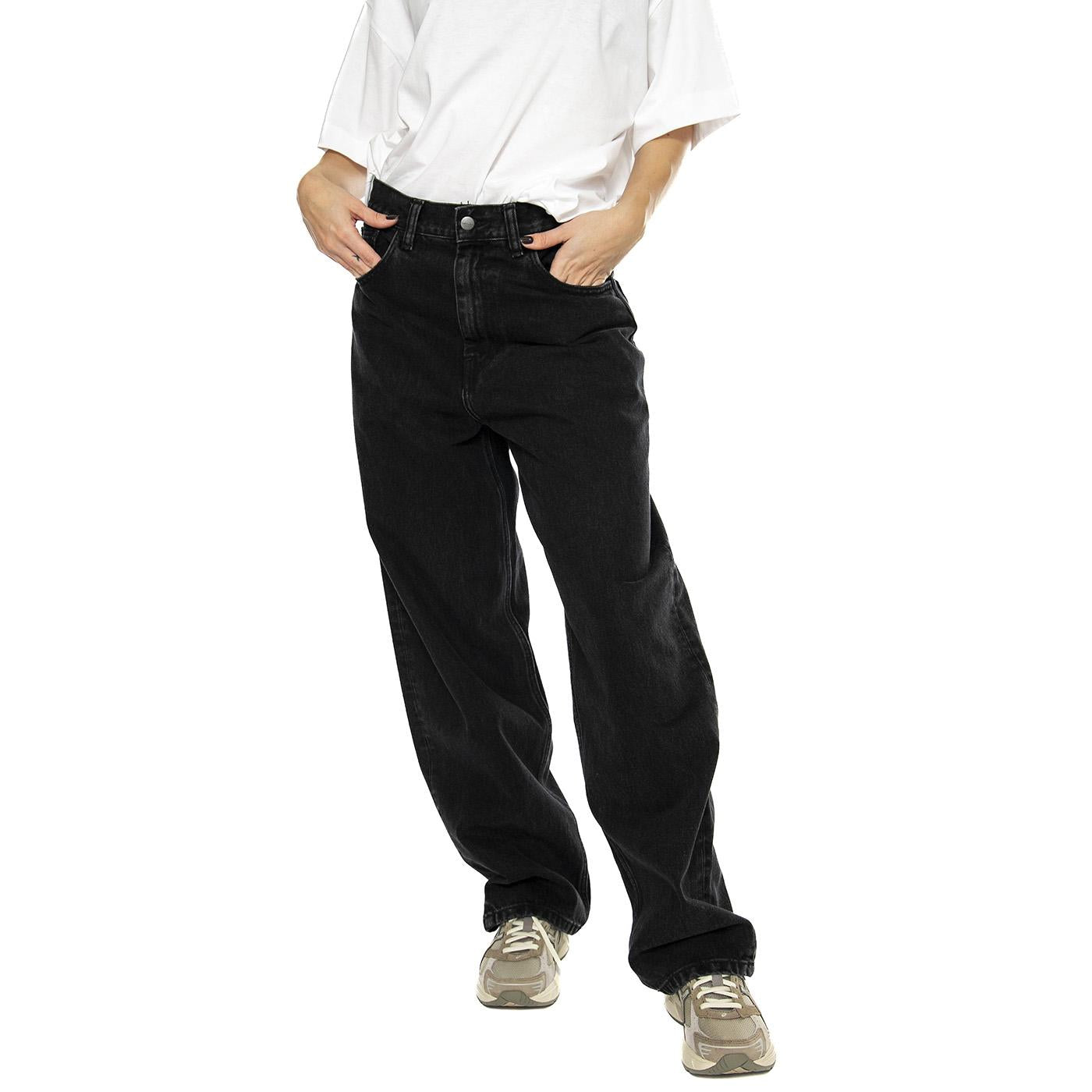 W' Brandon Pant Black /stone washed - Pantaloni Denim Jeans Donna Neri I031918.8906  CARHARTT WIP 