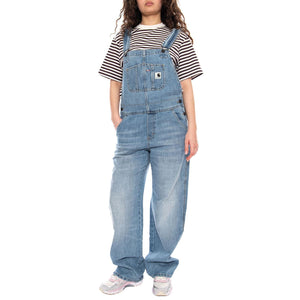 W' Bib Overall Straight Blue - Salopette Donna Blu I036597 01UR CARHARTT WIP 