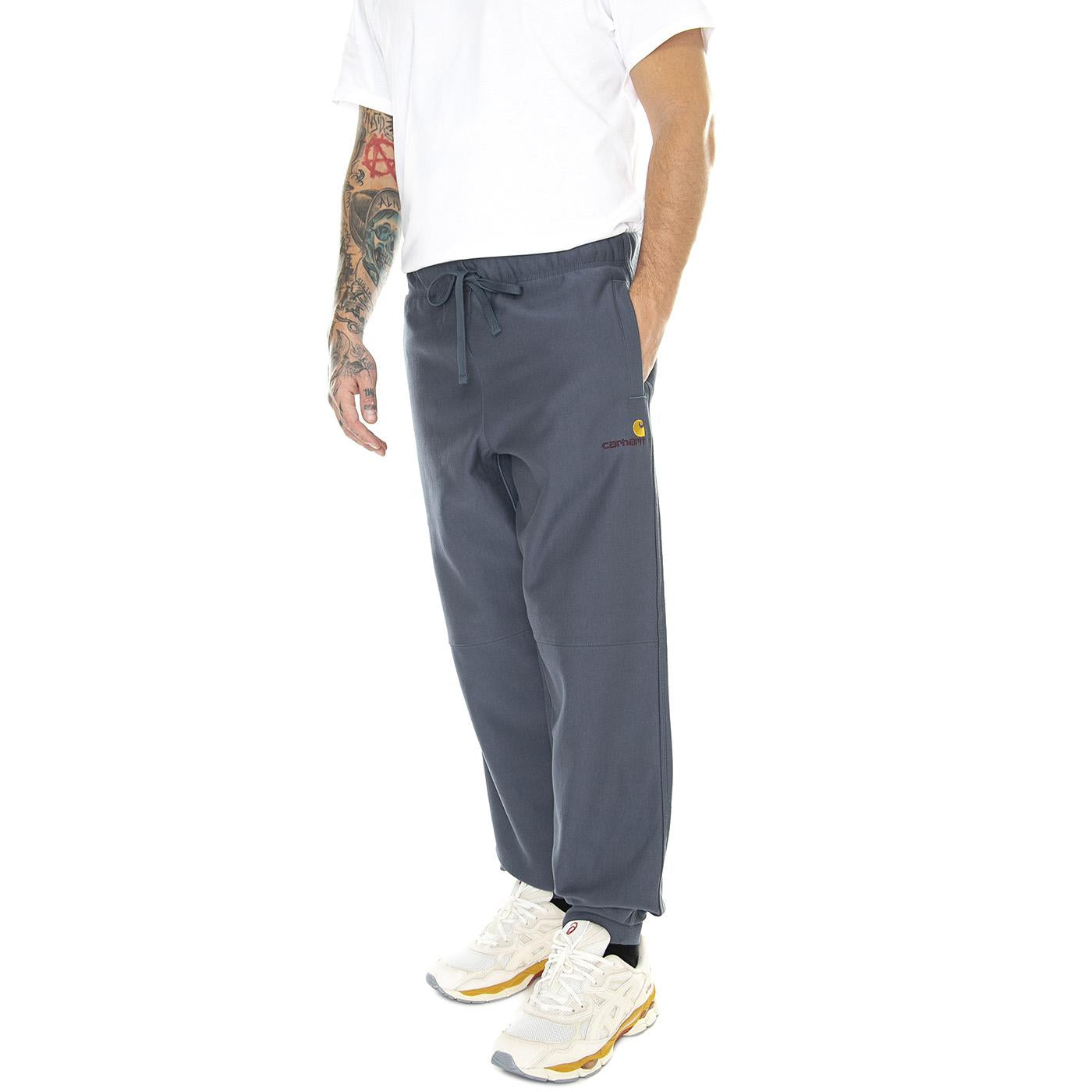 American Script Jogging Pant Ore - Pantaloni Uomo Blu I027042.0RXX  CARHARTT WIP 