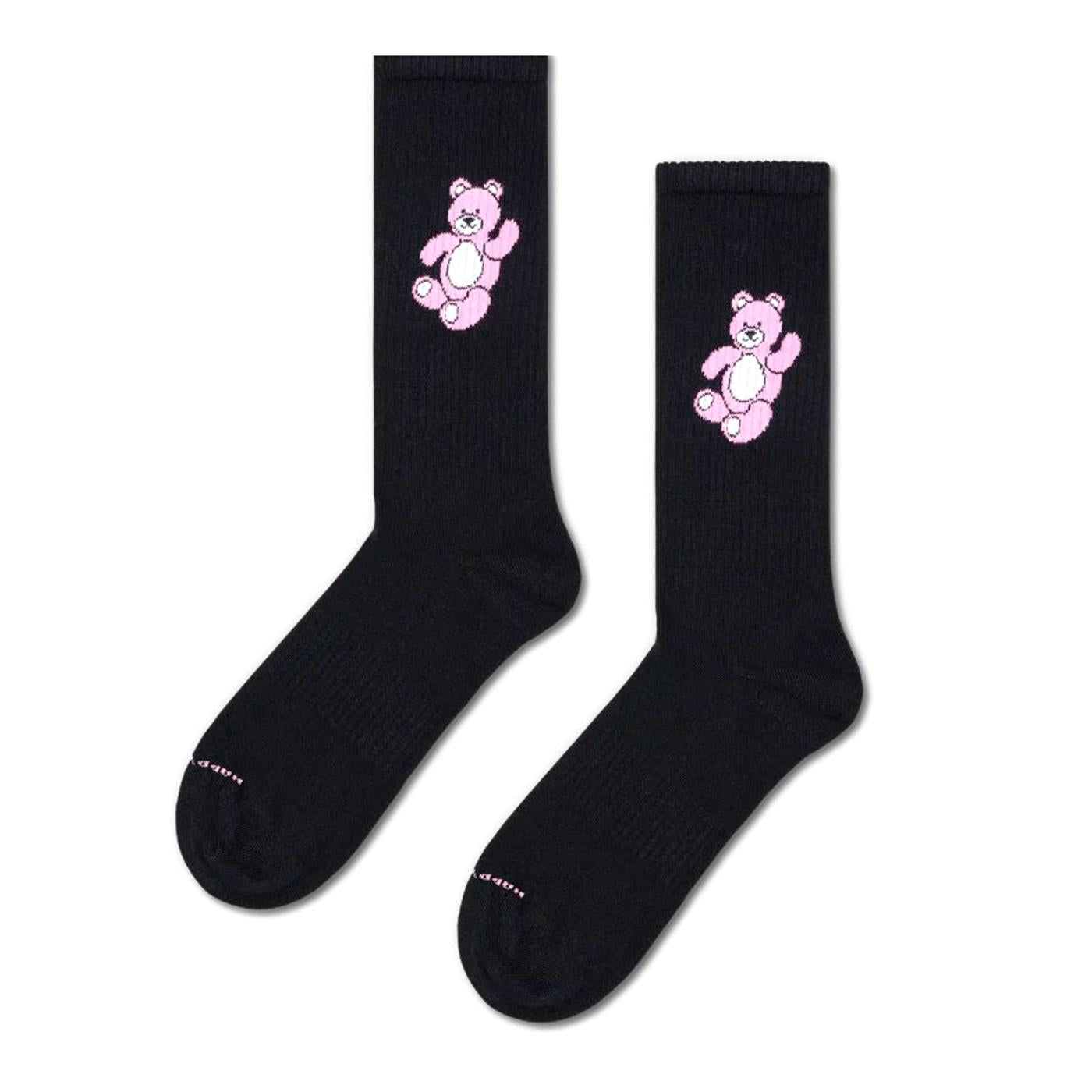 Teddy Bear Sneaker Sock Black - Calzini Neri P004135 BLACK HAPPY SOCKS 