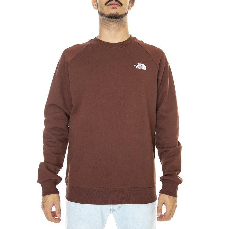 M Raglan Redbox Crew New Dark Oak - Felpa Girocollo Uomo Marrone NF0A4SZ96S21  THE NORTH FACE 