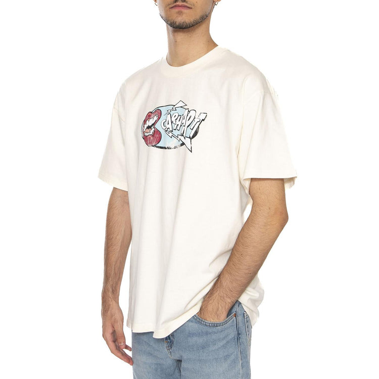 S/S Louder T-Shirt Wax - Maglietta Girocollo Uomo Beige I035202.D64G . CARHARTT WIP 