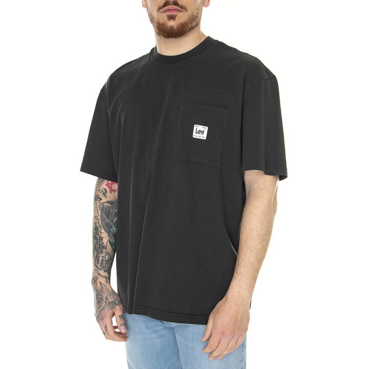 Loose Pocket Tee Washed Black Blue - Maglietta Girocollo Uomo Nera L69QFUON  LEE 