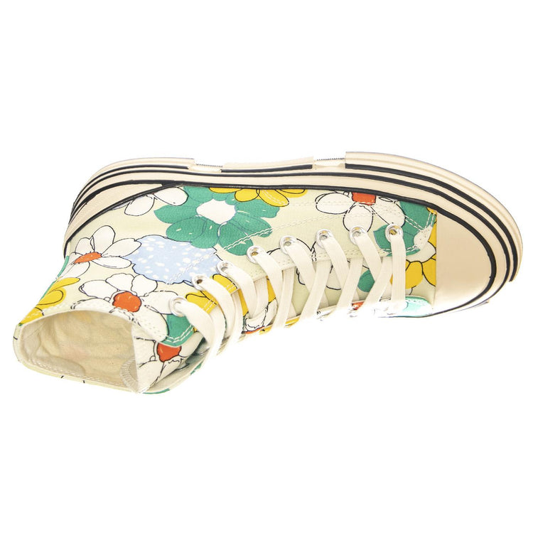 JC Play Endorphin-H Canvas Green / Yellow Multi Floral Shoes - Scarpe Donna Multicolore PLSJCD-037-2-19-GRN  JEFFREY CAMPBELL 