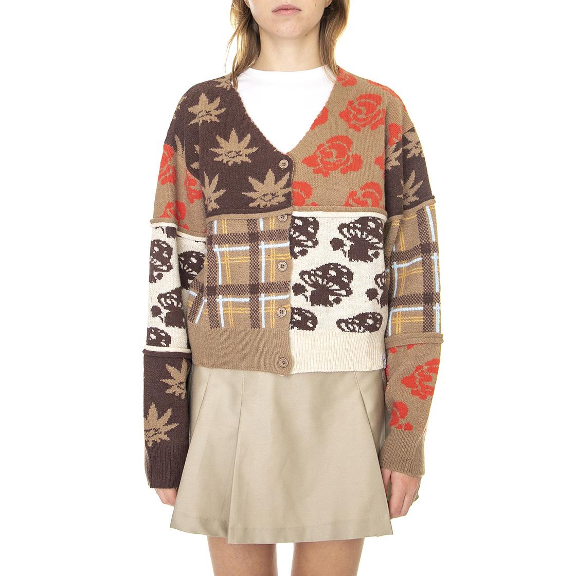 Nature Patchwork Cardigan Brown - Cardigan Donna Marrone / Multicolore WKN0056-BROWN  HUF 