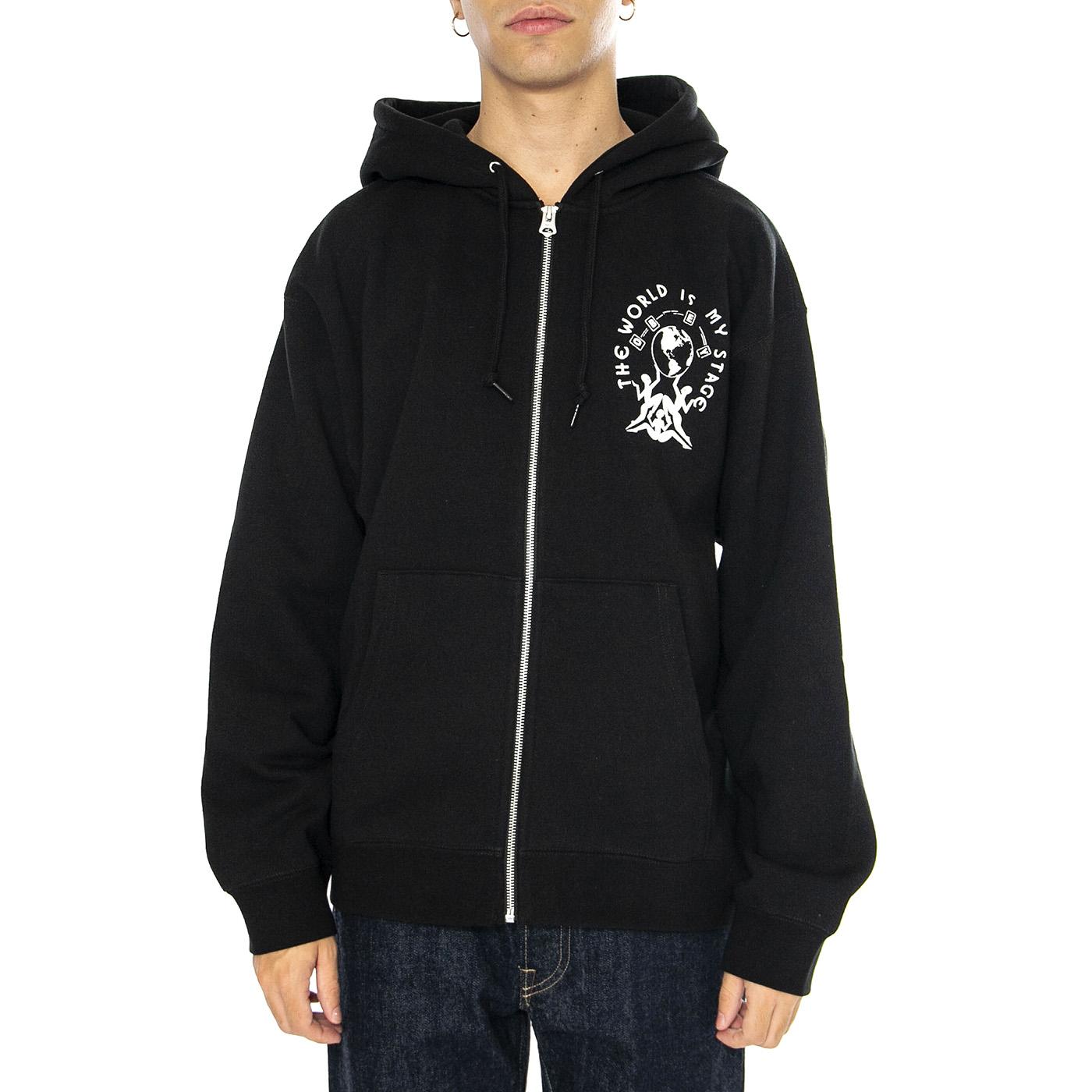 The World Is My Stage Fleece Black - Felpa Uomo Nera 112853924-BLACK  OBEY 