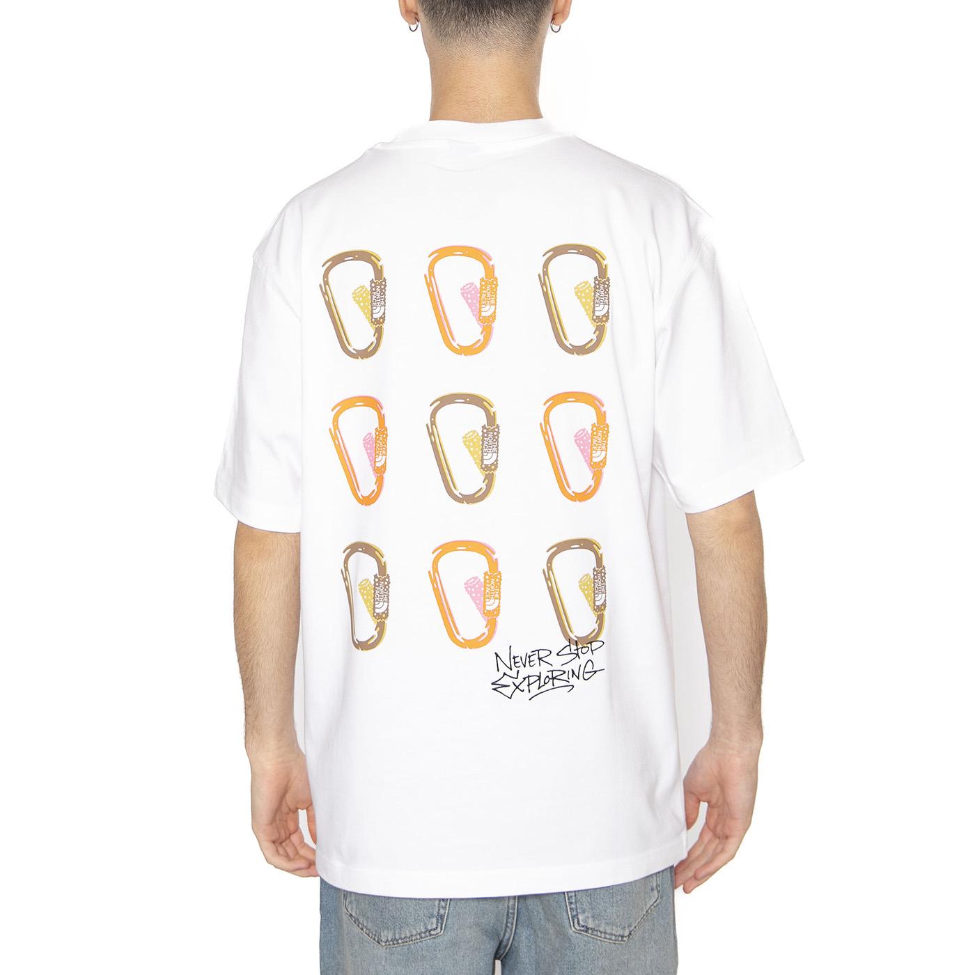 Unisex SS Nse Oversized Tee - Maglietta Girocollo Uomo Bianca NF0A8C3TFN41  THE NORTH FACE 