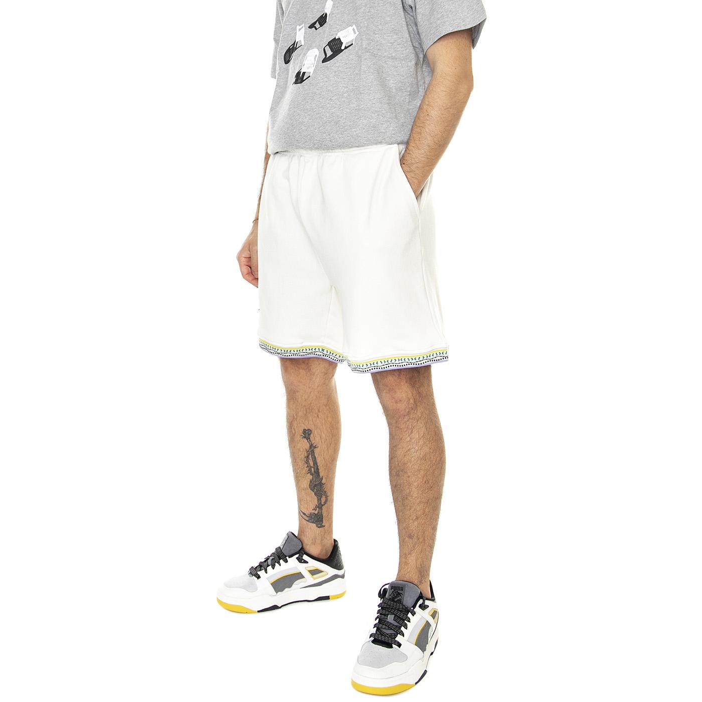 M' UFollow Grmy Sweatshort White - Bermuda Uomo Bianchi GSS164-WHT  GRIMEY 