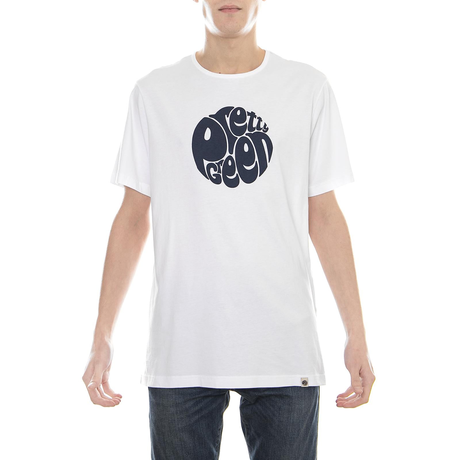 Gillespie - White/Navy - Maglietta Girocollo Uomo C7GMU95749109-WHT  PRETTYGREEN 