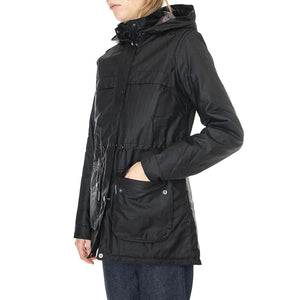 Cassley Wax Black Modern - Giacca Invernale con Cappuccio Donna Nera 222MLWX1080-BK71  BARBOUR 