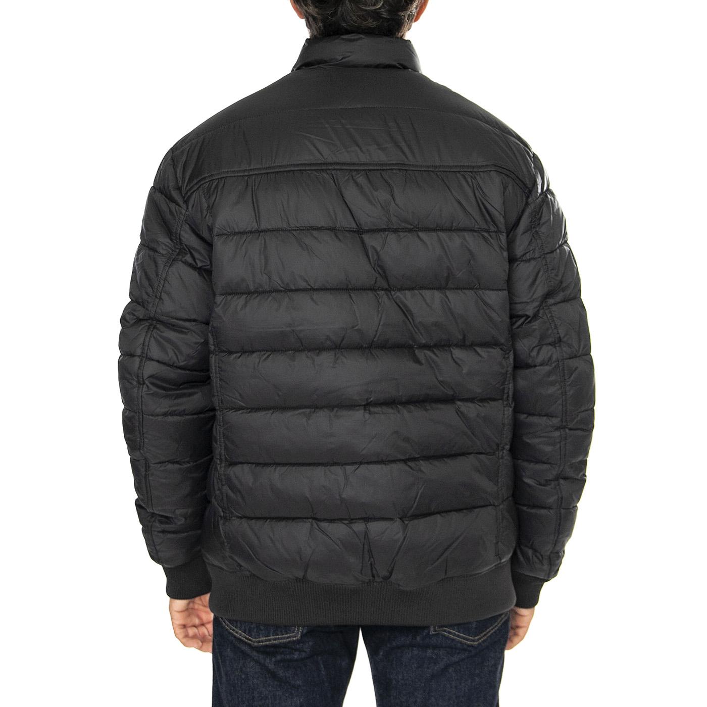 Funnel Neck Wadded Jacket Jet Black - Giacca Uomo Nera JK2100V-Z865  LYLE & SCOTT 