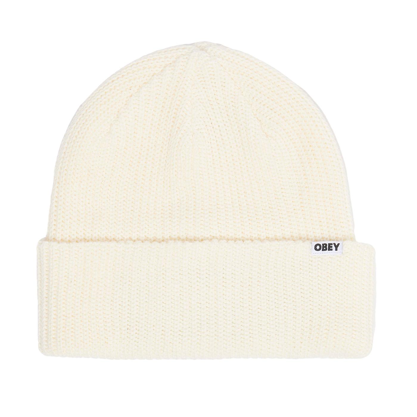 Bold Organic Beanie Unbleached - Berretto in Maglia Bianco 100030170 UBL OBEY 