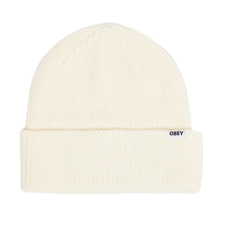 Bold Organic Beanie Unbleached - Berretto in Maglia Bianco 100030170 UBL OBEY 