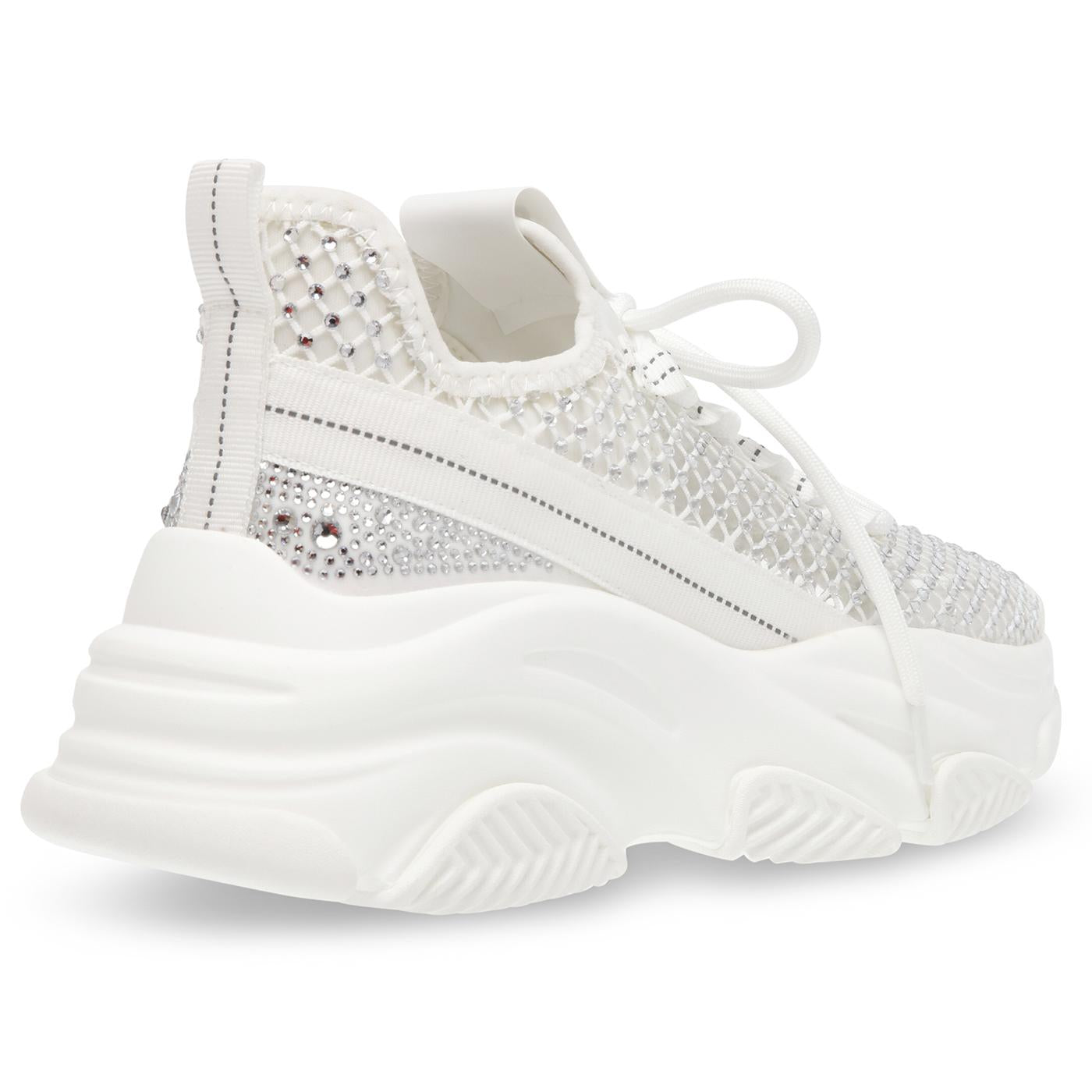 Poise White Mesh + TPU + Stones - Scarpe Stringate Profilo Basso Donna Multicolore SMPPOISE-WHT  STEVE MADDEN 