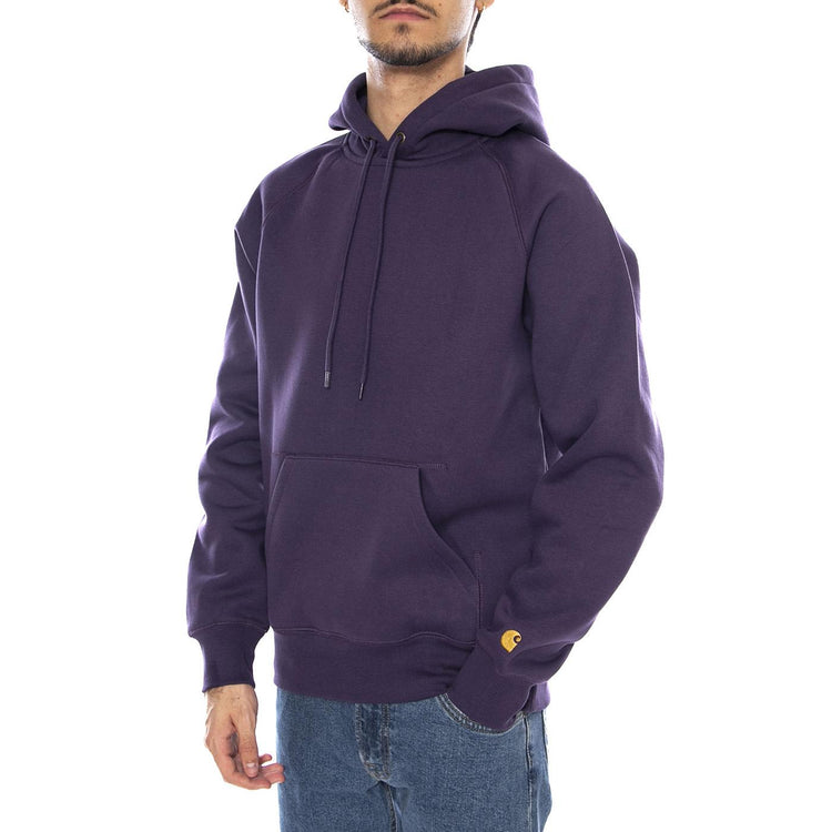 Hooded Chase Sweat Lokers / Gold - Felpa con Cappuccio Uomo Viola I033661.37YXX . CARHARTT WIP 