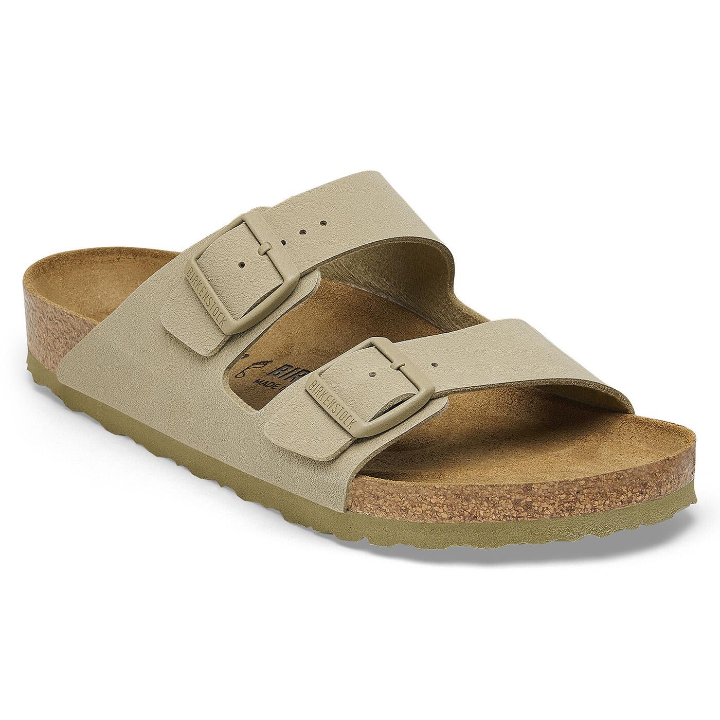 Arizona Bs Faded Khaki Birko Flor - Sandali Uomo Verdi 1027697  BIRKENSTOCK 