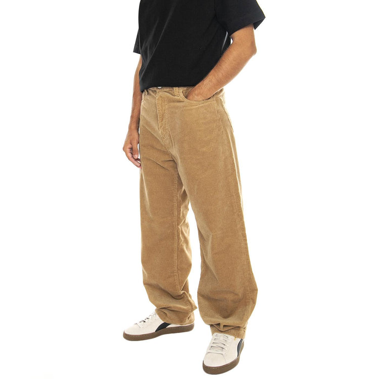 Landon Pant Peanut rinsed - Pantaloni Uomo Marroni I032297.2FS02  CARHARTT WIP 