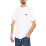 FINE TIPPED T-SHIRT WHITE / EVERGLADE - Men's Crew Neck T-Shirt White Men LYLE & SCOTT