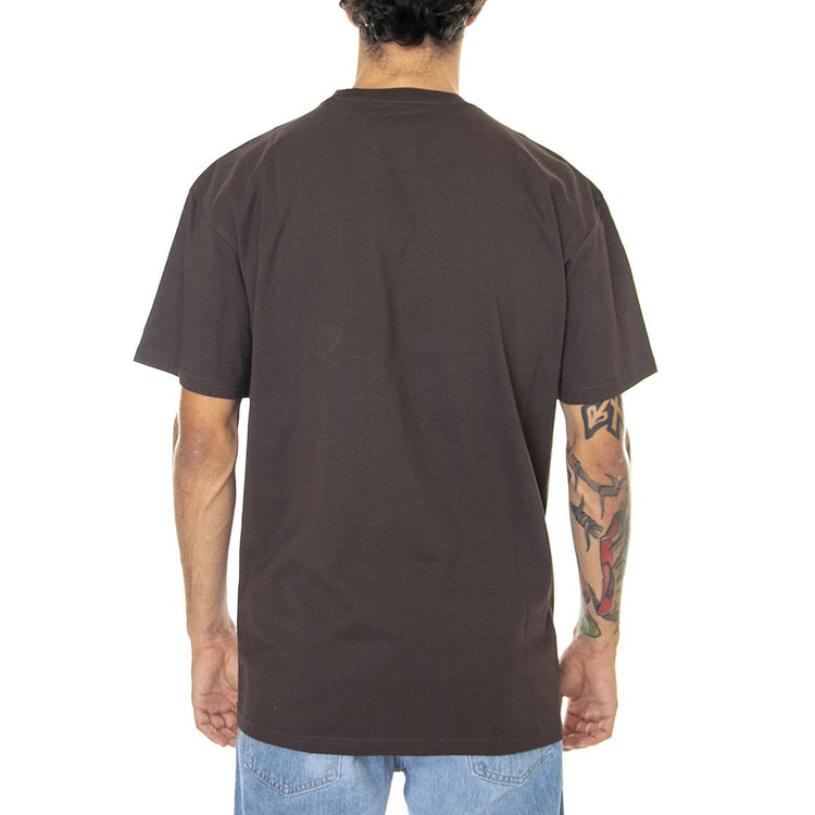 S/S Chase T-Shirt Dark Umber / Gold - Maglietta Girocollo Uomo Marrone I026391-11HXX  CARHARTT WIP 