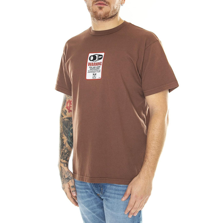 Obey Surveillance Organic Tee Sepia - Maglietta Girocollo Uomo Marrone 163003621-SEP  OBEY 
