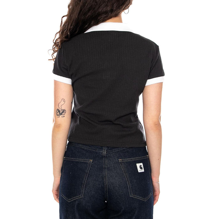 WARDROBE ESS Polo - Polo Donna Nera con Logo Puma 635395 01 PUMA 