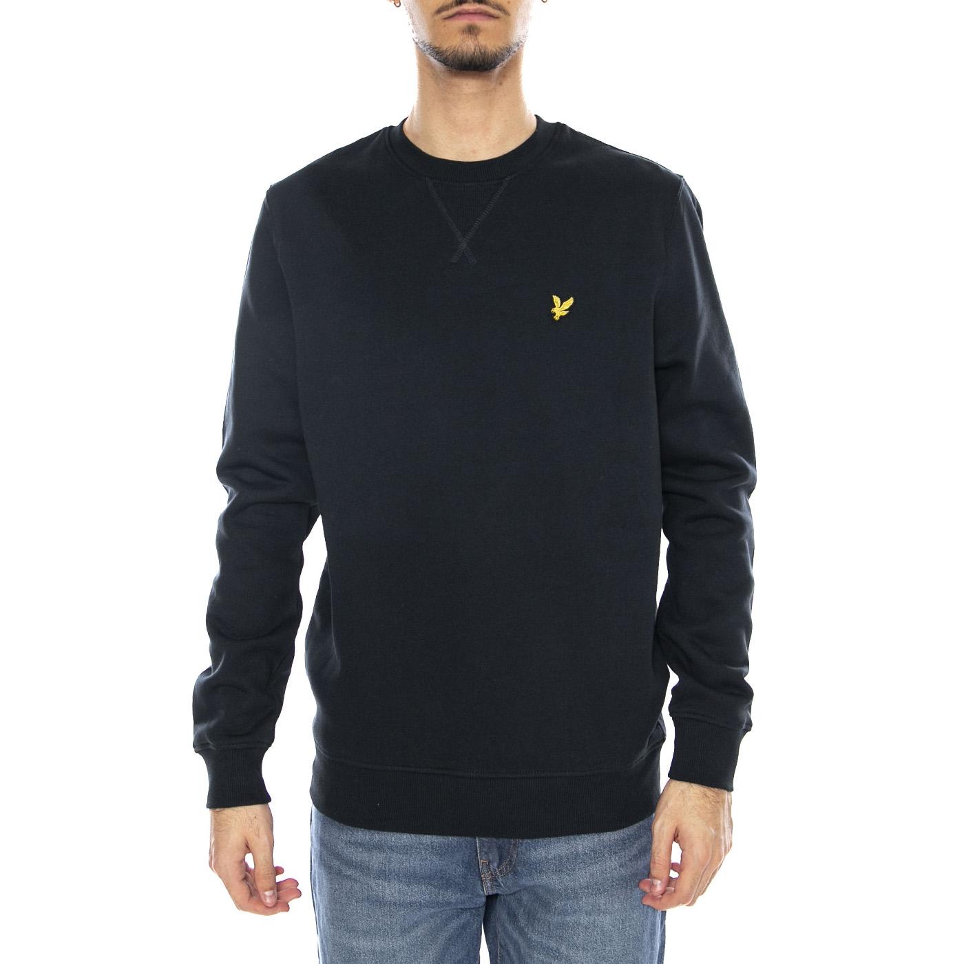 Brushed Back Crew Neck Sweatsh Dark Navy - Felpa Girocollo Uomo Blu ML1131V-Z271 . LYLE & SCOTT 