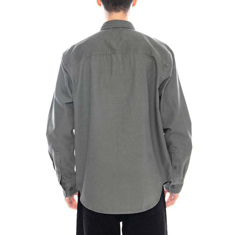 Onsalp Canvas Overshirt 0359 - Castor Gray - Camicia Uomo Grigia 22036879-VERDE CASTOR GRAY ONLY & SONS 