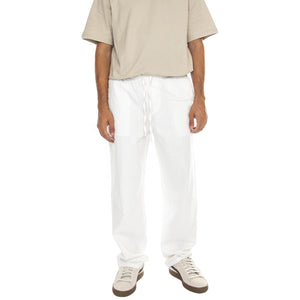 Sinus Loose 0007 Cot Lin Pant Noos Bright White - Pantaloni Uomo Bianchi 22028267-Bright White  ONLY & SONS 