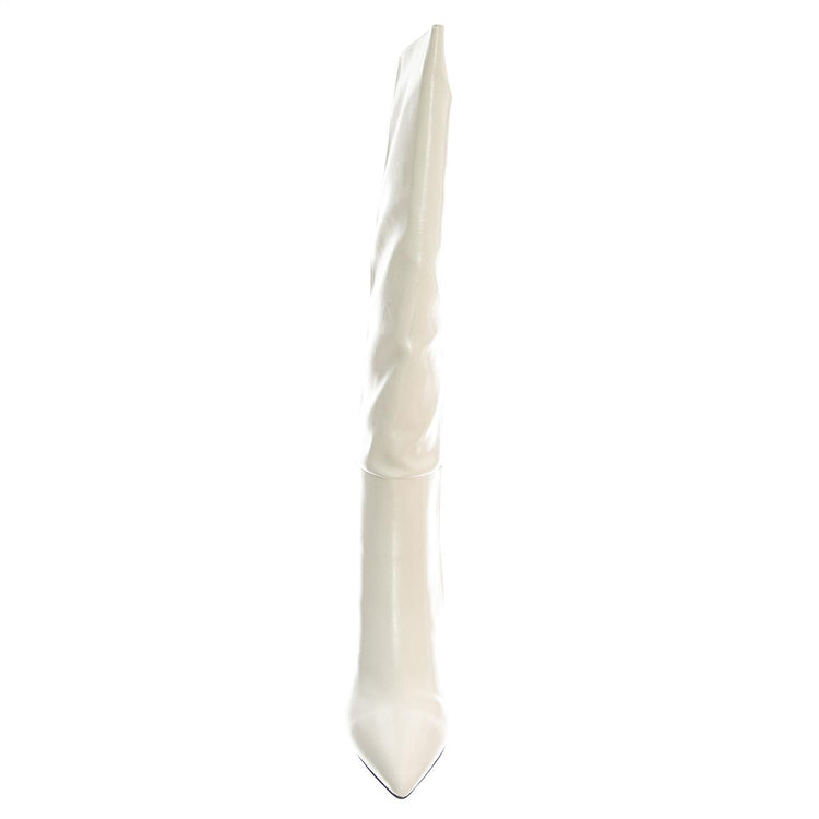 ARSEN-HI WHITE - Stivali Alti Donna Bianchi JCSR53B-M107-012-WHI . JEFFREY CAMPBELL 