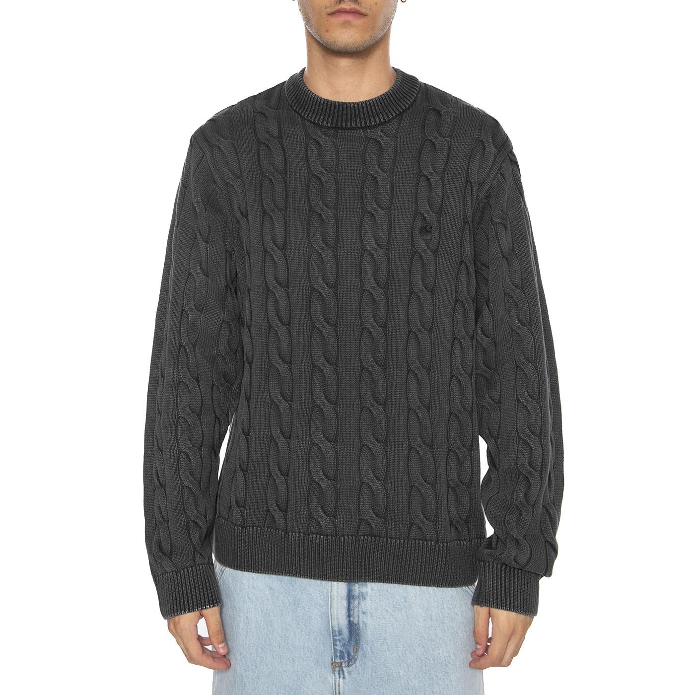 Carter Sweater Black - Maglione Girocollo Uomo Nero I035179.89GD  CARHARTT WIP 