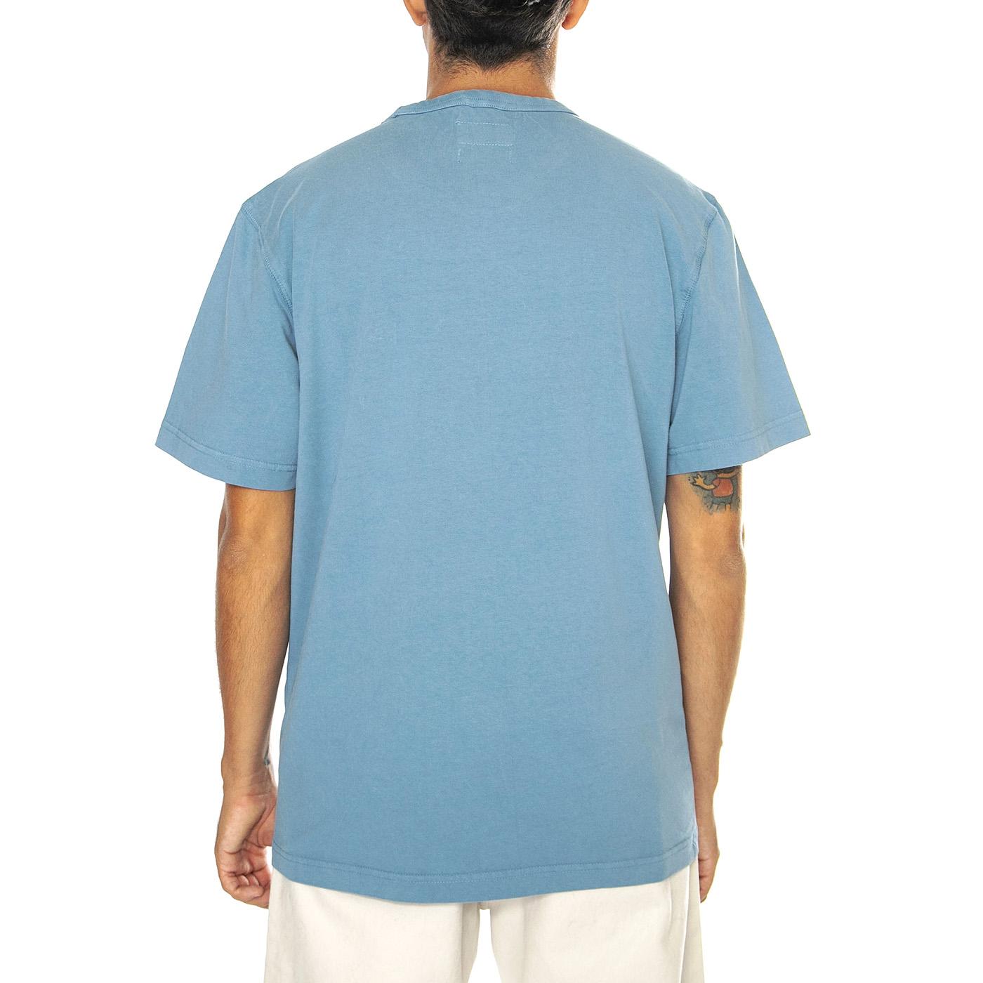 Garment Dyed T-Shirt Milky Blue - Maglietta Girocollo Uomo Blu PFD0344-F59  PENFIELD 