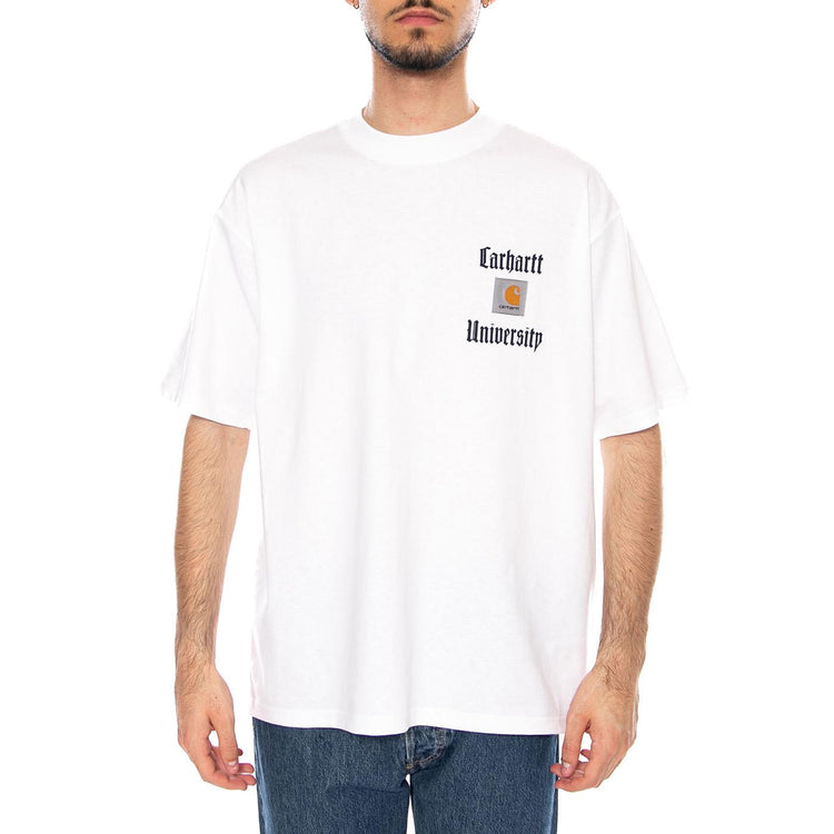 S/S SCHOOLING HEART T-SHIRT WHITE - Maglietta Girocollo Uomo Bianca I035455.02XX . CARHARTT WIP 