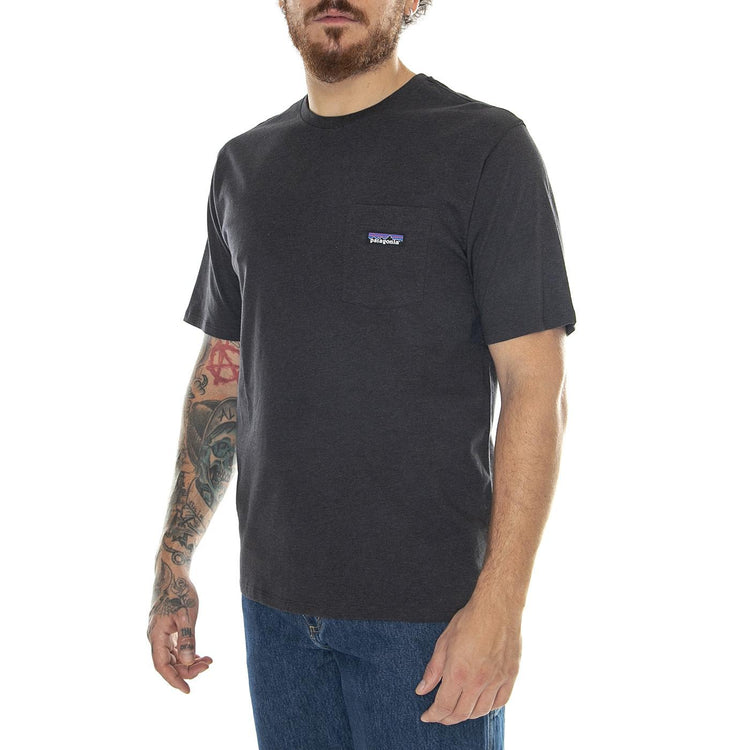 M's Regenerative Organic Certified Cotton LW Pocket Tee Ink Black - Maglietta Girocollo Uomo Grigia 53255-INBK  PATAGONIA 