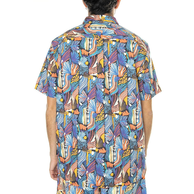 M's Go To Shirt Joy Pitch Blue - Camicia Maniche Corte Uomo Blu / Multicolore 52691-JOYP  PATAGONIA 