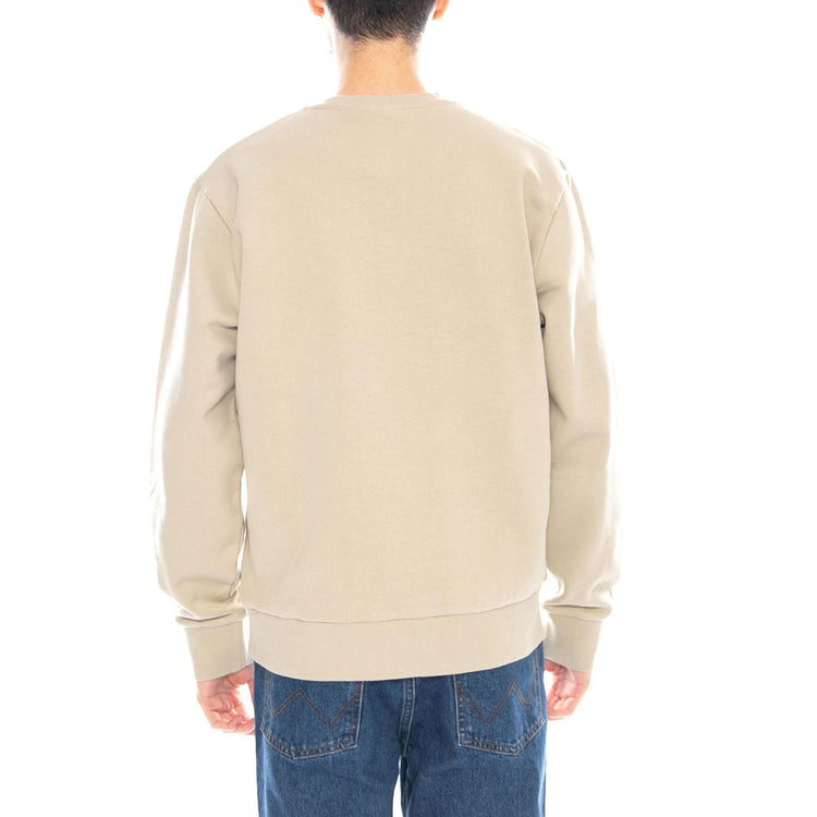 Script Embroidery Sweat Barchan / White - Felpa Girocollo Uomo Beige I034496 3LWXX CARHARTT WIP 